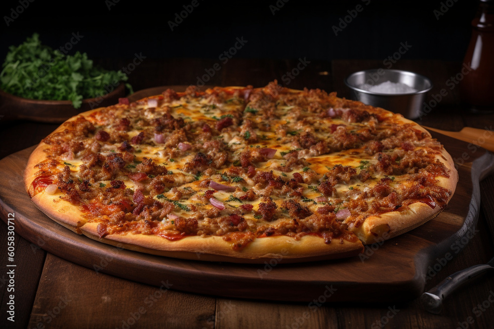 Meat lover pizza generative AI