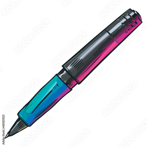 Handwriting activity with pen close up