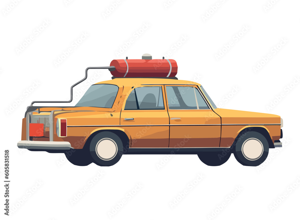 car with a cylinder vector design car with a cylinder vector design