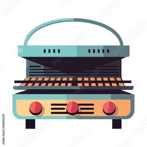 Grilled meat on barbecue