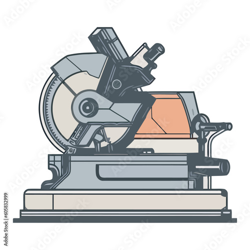 steel blade cuts with electric saw