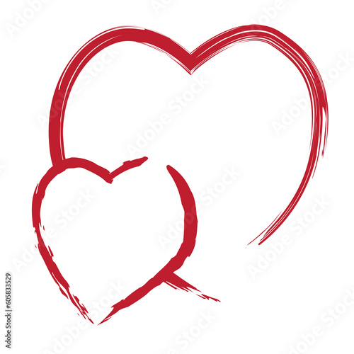 red heart on white