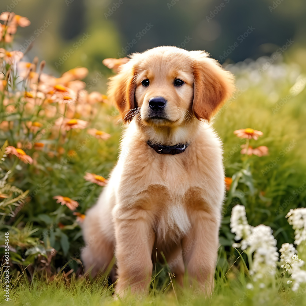 Cute golden retriever puppy Cute golden retriever puppy