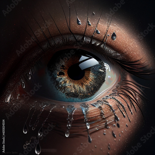 Close em uma representação do olho humano photo