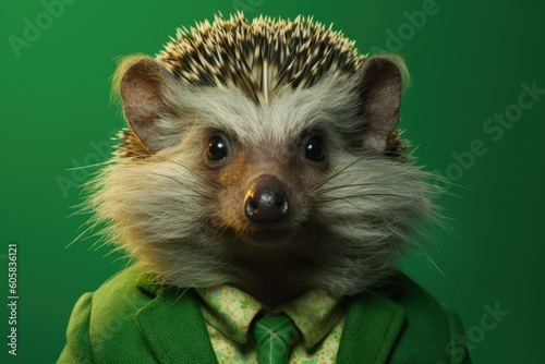 Anthropomorphic Hedgehog dressed in a suit like a businessman Fototapet