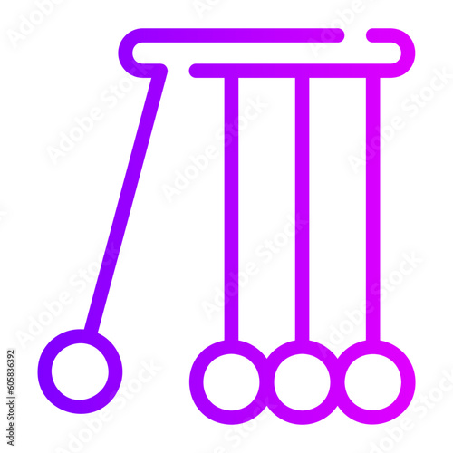 newtons cradle gradient icon