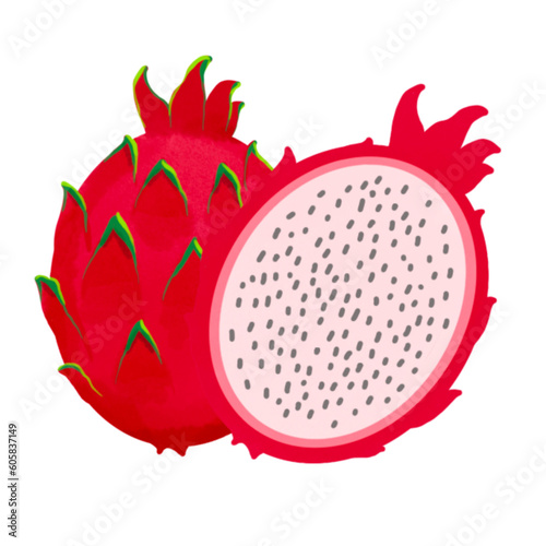 dragon fruit isolated