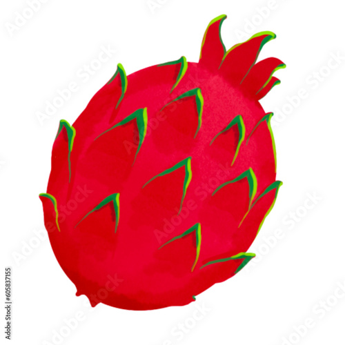 dragon fruit isolated on white