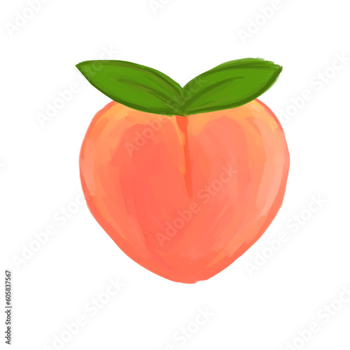 a pinkish-orange peach fruit