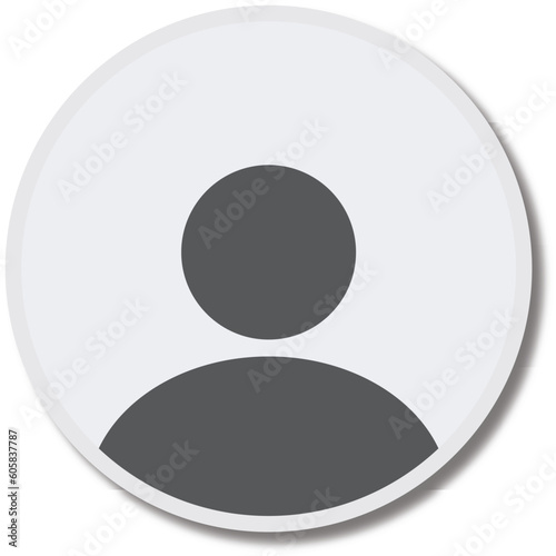 simple profile social media icon. icon contact vector, user profile icon vetor illustration. User login, Human person symbol.