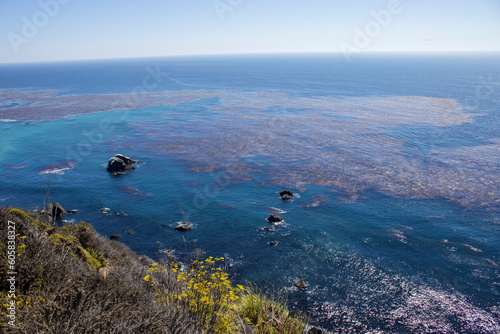 view of the sea from the top of the mountain