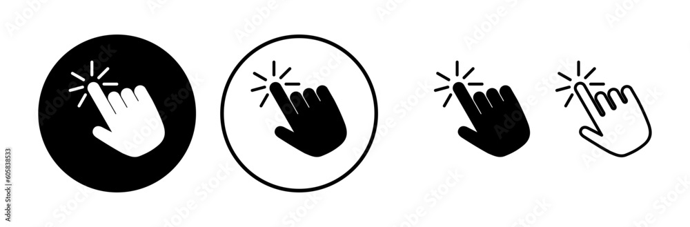 Obraz premium hand click icon vector. clicking finger icon. pointer icon