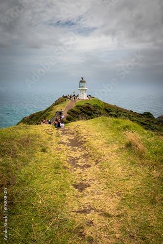 Windy day at Cape Reinga, top of the North Island, New Zealand