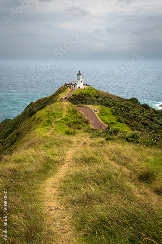 Windy day at Cape Reinga, top of the North Island, New Zealand