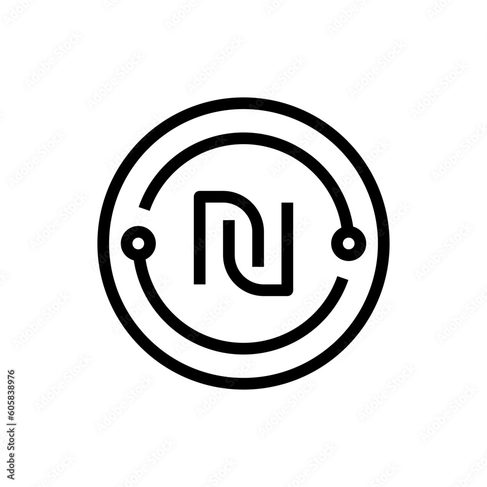 Fototapeta premium shekel line icon
