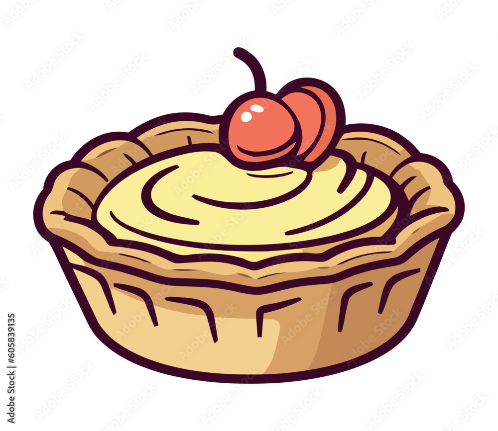 Freshly baked sweet pie, a gourmet autumn dessert Freshly baked sweet pie, a gourmet autumn dessert