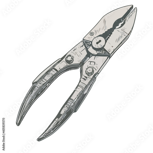 pliers handle tool metal icon