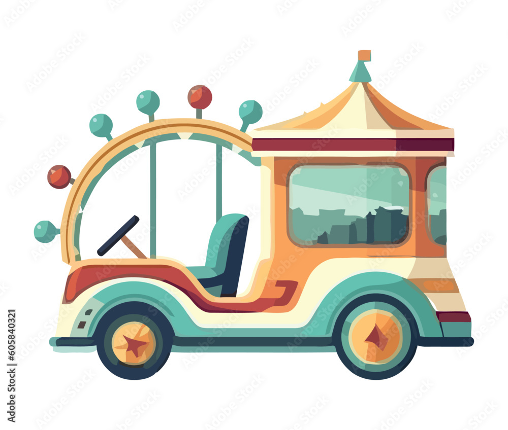 fair carnival little train icon