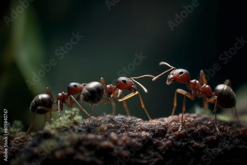 illustration, a group of ants, ai generative © Jorge Ferreiro