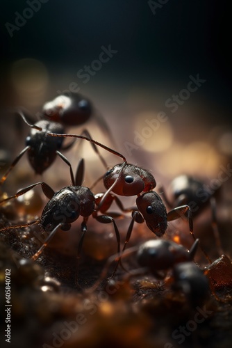 illustration, a group of ants, ai generative