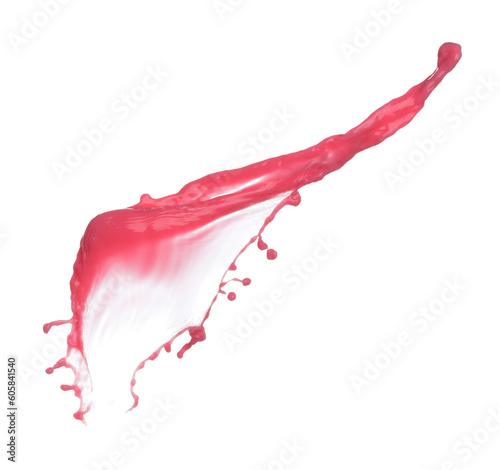 Red tomato strawberry juice pour set water shape form, Red blood wave fall in air. Abstract cloud fly, Red Wine colored splash spill in Air. White background Isolated high speed shutter, freeze motion