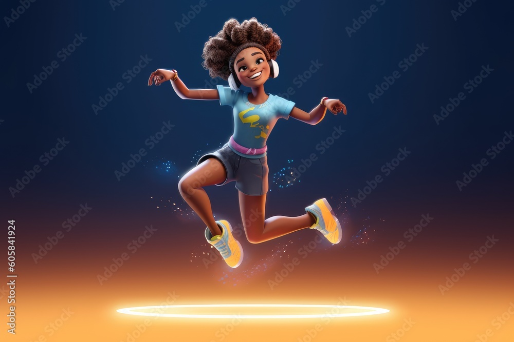 woman dancing - illustration created with generative ai woman dancing - illustration created with generative ai