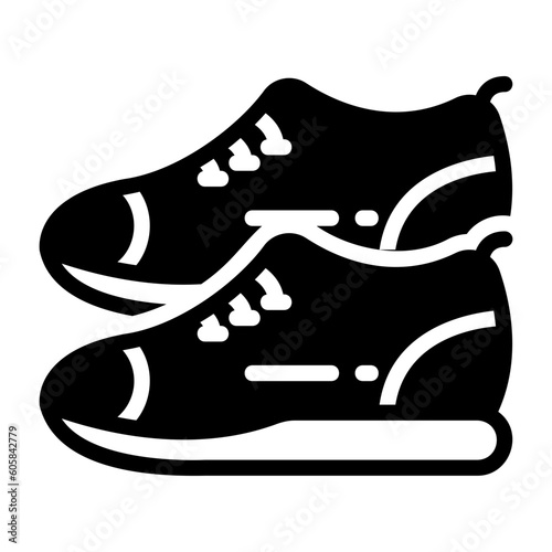 footwear black glyph icon