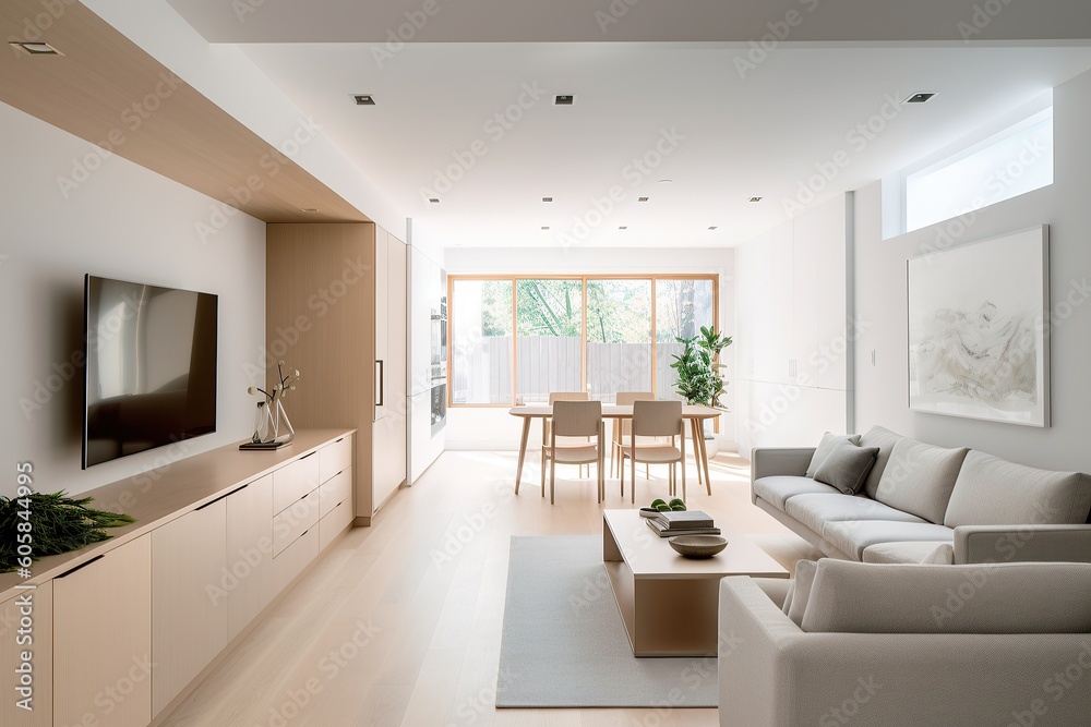 Fototapeta premium Portrait home interior building AI Generative
