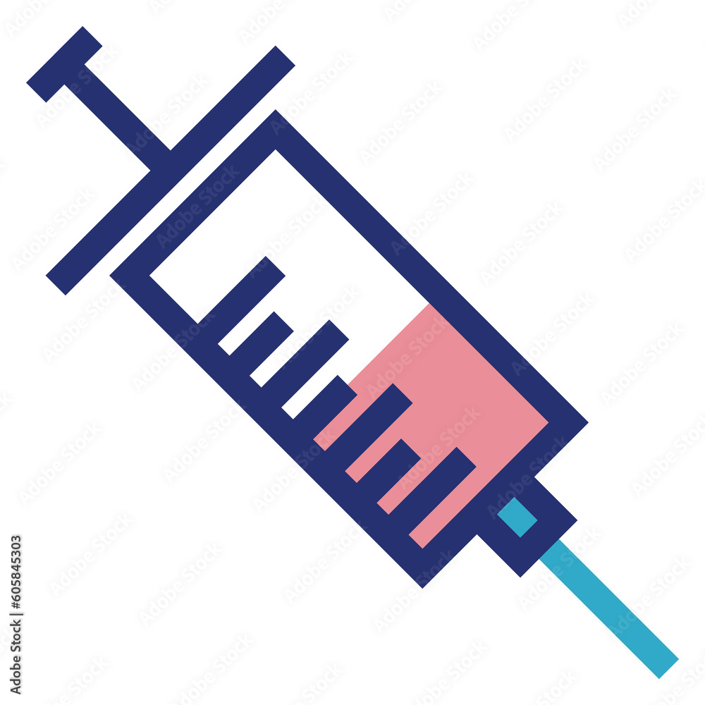 Syringe icon. Vaccine color symbol. Medical shot Syringe icon. Vaccine color symbol. Medical shot
