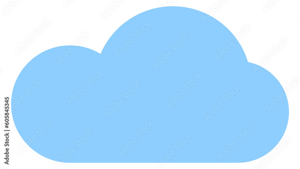 Blue cloud icon. Round flat sky symbol Blue cloud icon. Round flat sky symbol