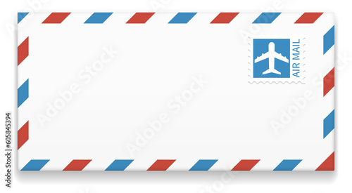 Air mail envelope. Letter icon. Postal service symbol