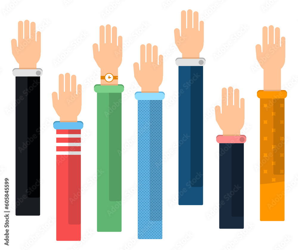 Obraz premium Different hands set. Various character cartoon limbs