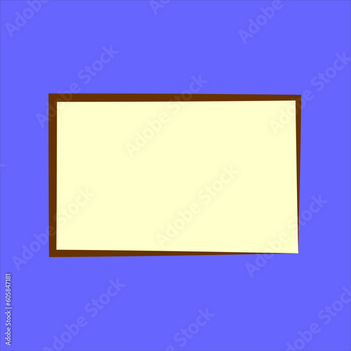 A Blank Rectangle Frame with Brown Outline