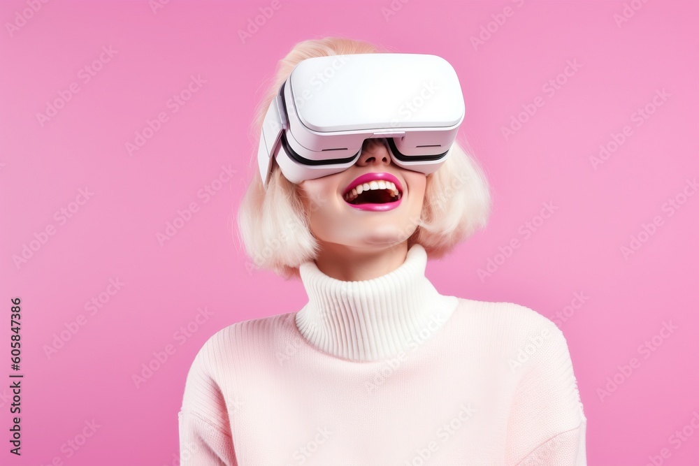 Portrait someone using VR AI Generative Portrait someone using VR AI Generative