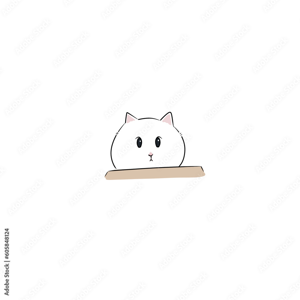 white piggy bank. Cat pet animal kitty gray white friedship.