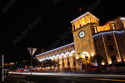 Republic Square in the evening lights,Yerevan, Armenia.