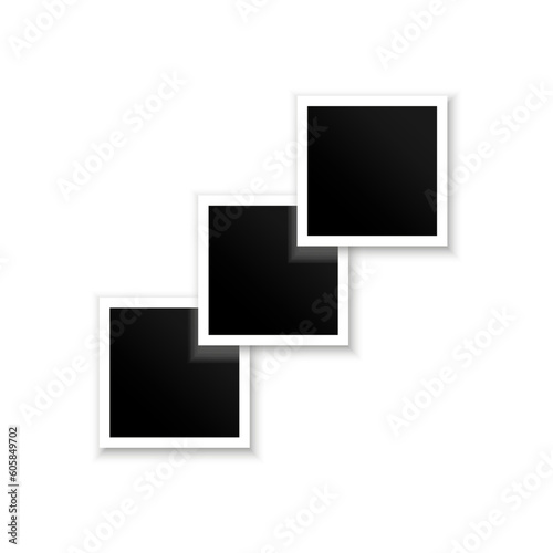 Photo frame. Photo realistic vector makeup. Vector illustration.