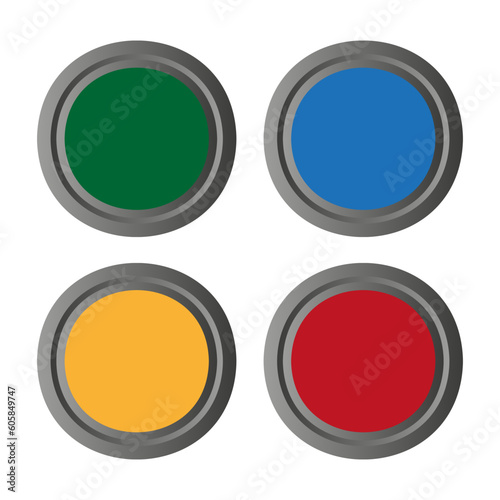 Free Download Multi color 3d circle icon background for web or print design element. Vector illustration. - GFXLoad