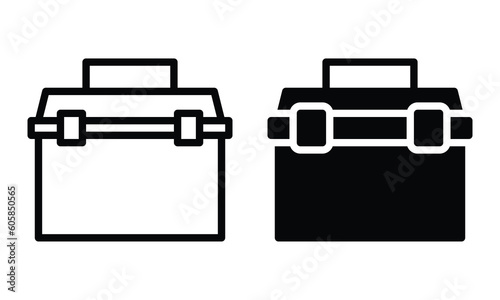 Toolbox icon with outline and glyph style.