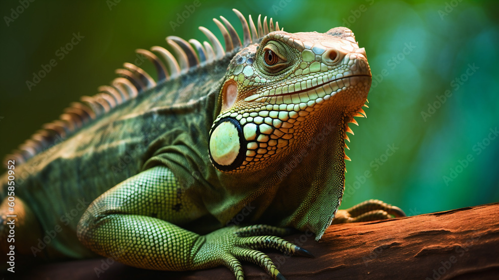 A Generative AI Illustration of An Iguana A Generative AI Illustration of An Iguana