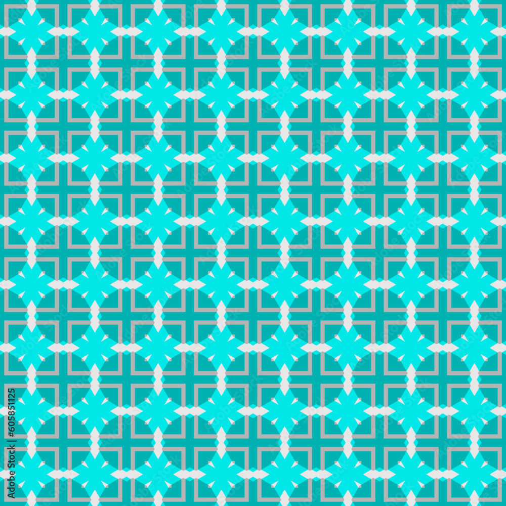 Fototapeta premium Seamless Creative Retro Interior Tile Floral Drawing Beautiful Summer Template Fashion Graphic Textile Art Backdrop Fabric Wallpaper Background Geometric Texture Print Design Modern Pattern.