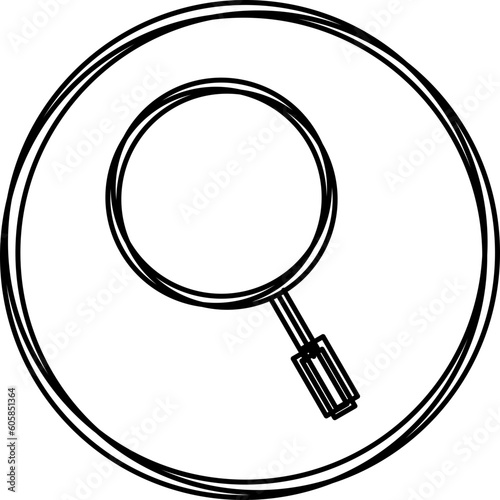 magnifier icon multiple line style