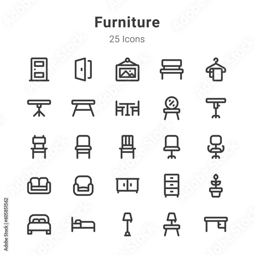 icons collection on furniture and related topic