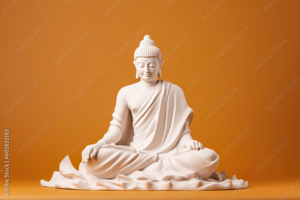 A statue of a person sitting in a lotus position. Generative AI. A statue of a person sitting in a lotus position. Generative AI.