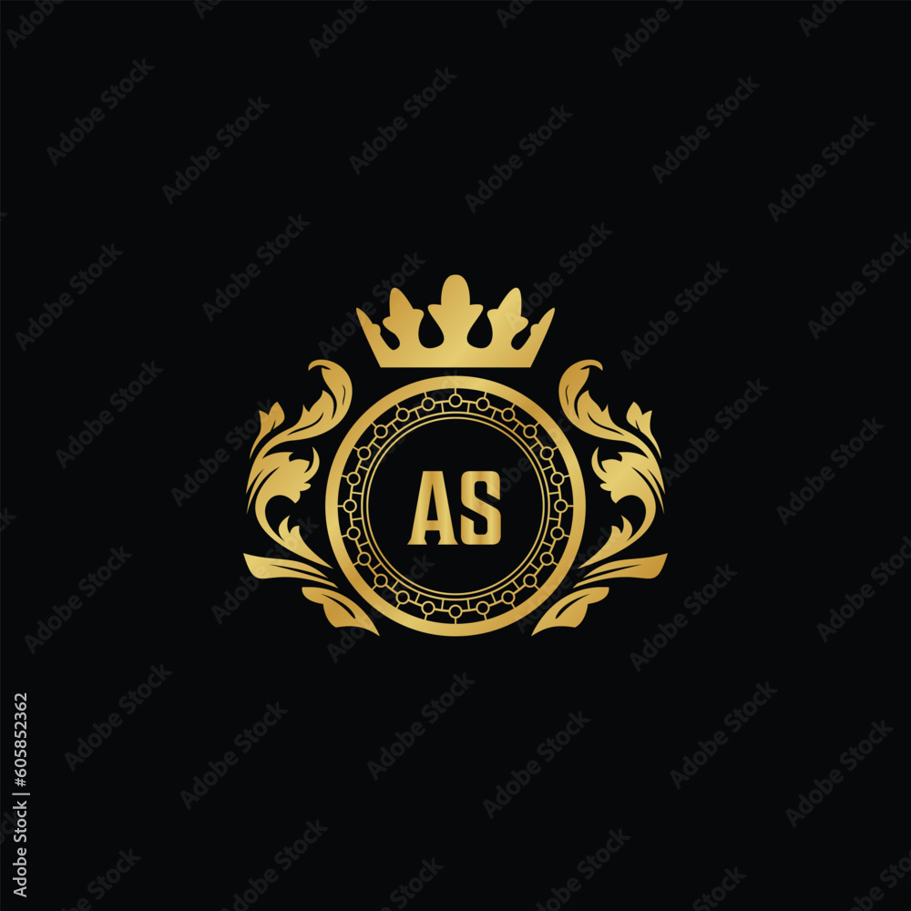 Luxury royal wing letter AA - AZ crest gold color logo vector image Luxury royal wing letter AA - AZ crest gold color logo vector image