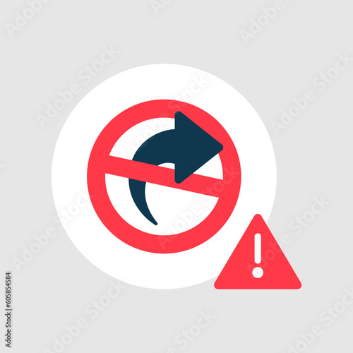 do not share concept illustration flat design vector eps10. modern graphic element for landing page, information or message ui, infographic, icon