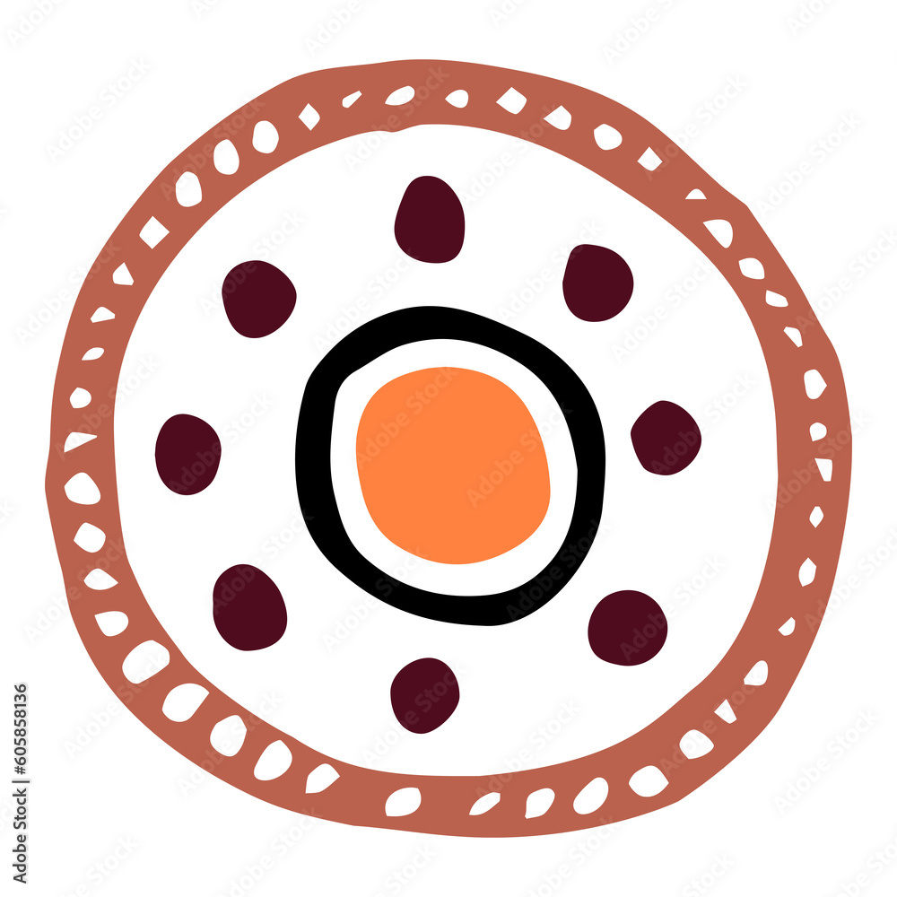 Fototapeta premium ethnic round logo element
