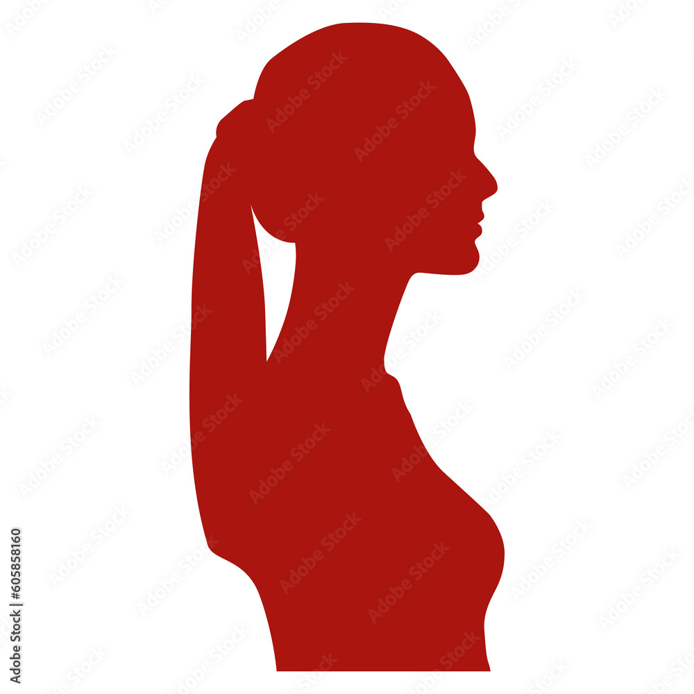 silhouette of a lady