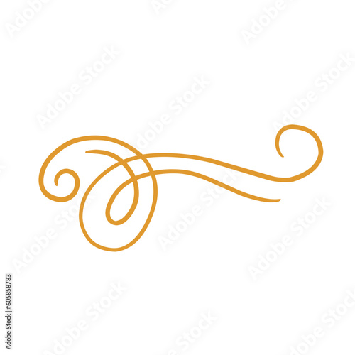 Ornamental curls, swirls divider and filigree ornaments vector 