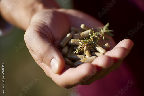 Herbal hand close-up 1